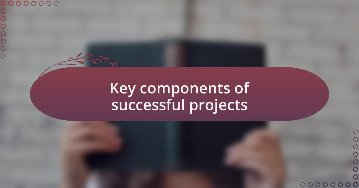 Key components of successful projects