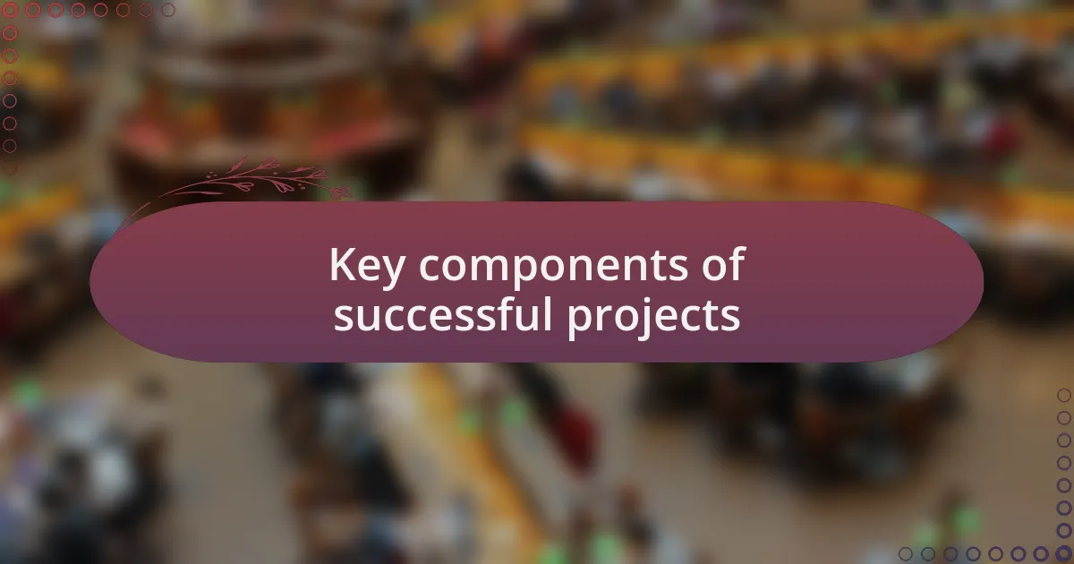 Key components of successful projects